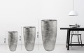  Donica z włókna ceramicznego , Ecolite, 88.055. 78, kolor srebrny - 5