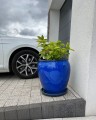  Podstawek z ceramiki szkliwionej , Ogrodowe szkliwione, 75.451.46, kolor kobaltowy - 3