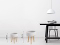  Osłonka doniczkowa z włókna ceramicznego na drewnianych nogach , Ecolite retro, 88.048.33, kolor szary - 4