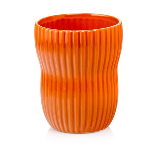  Osłonka doniczkowa z ceramiki szkliwionej  13cm-16h , Barcelona, 05.311.13, kolor musztardowy ciemny