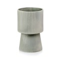  Osłonka doniczkowa z ceramiki szkliwionej  14cm-22h , Barcelona, 02.744.22, kolor szary - 1