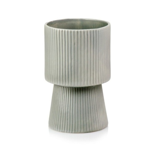  Osłonka doniczkowa z ceramiki szkliwionej  14cm-22h , Barcelona, 02.744.22, kolor szary
