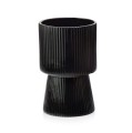  Osłonka doniczkowa z ceramiki szkliwionej  14cm-22h , Barcelona, 02.743.22, kolor czarny - 1