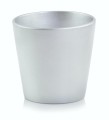  Osłonka doniczkowa z ceramiki nieszkliwionej , Basic, 71.041.15, kolor srebrny - 1