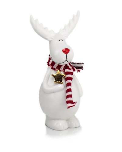  Figurka z ceramiki szkliwionej , Christmas, 38.032.17, kolor biały