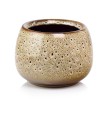  Osłonka doniczkowa z ceramiki szkliwionej  17cm-13h , Vintage, 05.344.17, kolor brązowy, kremowy - 1
