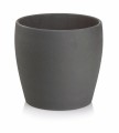  Osłonka doniczkowa z ceramiki szkliwionej  27cm-25h , Vintage, 04.100.27, kolor grafitowy - 1