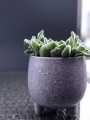  Osłonka doniczkowa z ceramiczna na nóżkach 11cm-11h , Vintage, 05.241.11, kolor szary terrazzo - 4