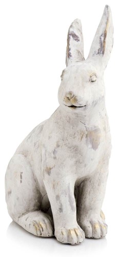    Liebre Gustavo   figurka dekoracyjna  19x30cm - 49h , Dekoracje, 920.044.50, kolor szary