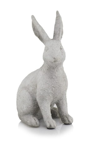   Conejo de Pascua cinco dekoracja ceramiczna  16x9cm - 22h , Dekoracje, 920.046.22, kolor szary