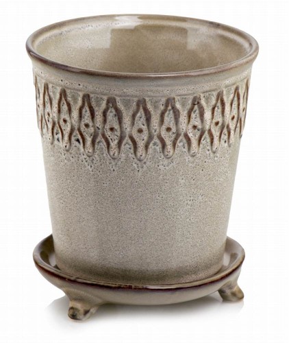   Belice - doniczka ceramiczna  , Domowe ogrody, 919.004.17, kolor kremowy