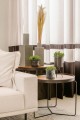  Terrazo gris   doniczka z podstawką  , Domowe ogrody, 919.044.12, kolor beżowo-szary z bielą i czernią - 2