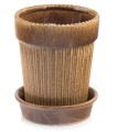   Perlita ambar   doniczka z podstawką  , Domowe ogrody, 919.046.14, kolor karmelowy - 1