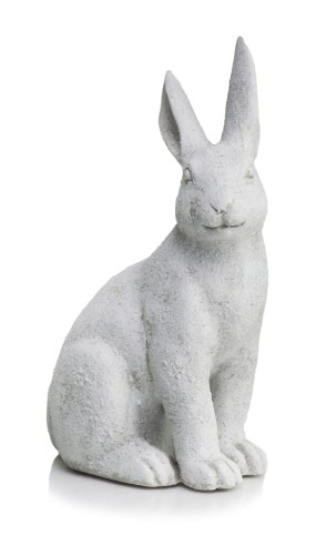   Conejo de Pascua  cuarto   dekoracja ceramiczna  21x15cm - 36h , Dekoracje, 920.017.36, kolor szary