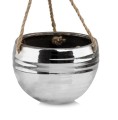   Pavia plata   osłonka doniczkowa wisząca  , Domowe ogrody, 920.023.15, kolor srebrny - 1