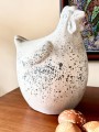   Pollo de Pascua   dekoracja ceramiczna  12x15cm - 18h , Dekoracje, 06.075.15, kolor szary z grafitowymi nakropieniami - 2