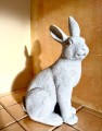   Conejo de Pascua  cuarto   dekoracja ceramiczna  21x15cm - 36h , Dekoracje, 920.017.36, kolor szary - 3