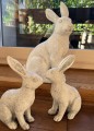   Conejo de Pascua uno   dekoracja ceramiczna  16x9cm - 22h , Dekoracje, 920.035.22, kolor szary - 5