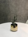  Osłonka doniczkowa ceramiczna 15cm-13h , Moon, 08.105.15, kolor złoty (lustrzany) - 3