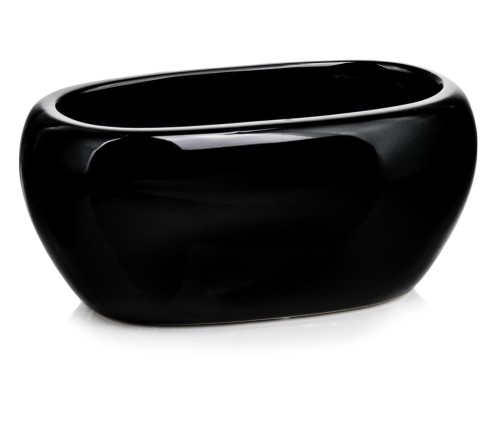  Osłonka doniczkowa ceramiczna 27x17cm-13h , Piano, 31.023.27, kolor czarny
