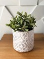  Donica ceramiczna 14cm-12h , Vintage, 05.231.14, kolor biały - 2