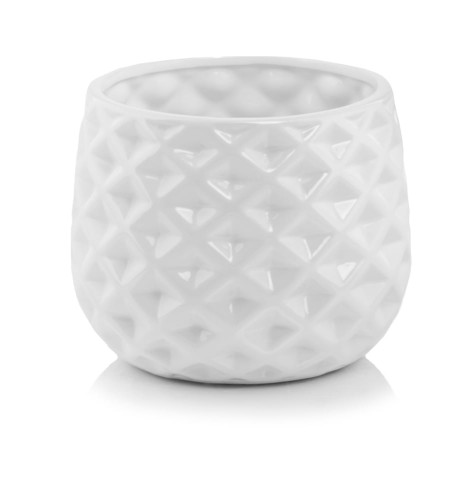  Donica ceramiczna 16cm-13h , Piano, 39.052.16, kolor biały