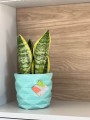  Donica ceramiczna 15cm-13h , Barcelona, 39.050.15, kolor miętowy - 4