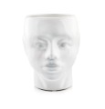  Donica ceramiczna 15x13cm-20h , Barcelona, Raj głowa - biała, kolor biały - 1