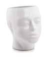  Donica ceramiczna 15x13cm-20h , Barcelona, Raj głowa - biała, kolor biały - 2