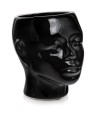  Donica ceramiczna 15x13cm-20h , Barcelona, Raj głowa - czarna, kolor czarny - 2