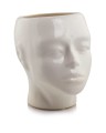  Donica ceramiczna 15x13cm-20h , Barcelona, Raj głowa - kremowa, kolor kremowy - 2