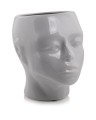  Donica ceramiczna 15x13cm-20h , Barcelona, Raj głowa - szara, kolor szary - 2