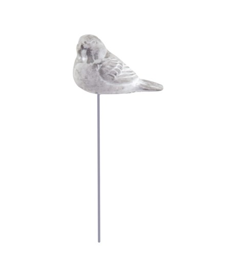  Figurka z betonu dekoracyjnego na metalowym piku 11cm-20h , Figurki, 38.025.20, kolor szary