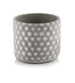  Donica z ceramiki nieszkliwionej 14cm-13h , Rustic, 05.145.14, kolor szary - 1