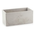  Donica z ceramiki nieszkliwionej 26x14cm-13h , Rustic, 46.017.26, kolor szary - 1