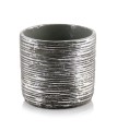  Donica ceramiczna 14cm-13h , Rustic, 05.193.14, kolor srebrny - 1