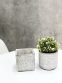  Donica z ceramiki nieszkliwionej 15cm-14h , Rustic, 44.005.15, kolor szary - 2