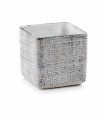  Donica z ceramiki nieszkliwionej 14cm-14h , Rustic, 44.006.14, kolor szary - 1
