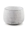  Donica z ceramiki nieszkliwionej 17cm-13h , Rustic, 44.007.17, kolor szary - 1