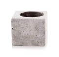  Donica z ceramiki nieszkliwionej 18cm-14h , Rustic, 48.015.17, kolor szary - 1