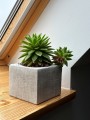  Donica z ceramiki nieszkliwionej 18cm-14h , Rustic, 48.015.17, kolor szary - 2