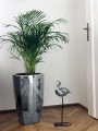  Figurka ceramiczna na metalowych nóżkach 20cm-52h , Moon, 09.111.52, kolor srebrny (lustrzany) - 2