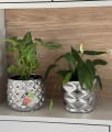  Donica ceramiczna 16cm-13h , Moon, 02.630.16, kolor srebrny (lustrzany) - 6