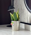  Donica ceramiczna 13cm-14h , Moon, 48.030.13, kolor srebrny (lustrzany) - 6
