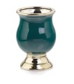  Donica ceramiczna 15cm-21h , Moon, 31.137.21, kolor zielony & srebrny - 1