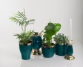  Donica ceramiczna 15cm-21h , Moon, 31.137.21, kolor zielony & srebrny - 2