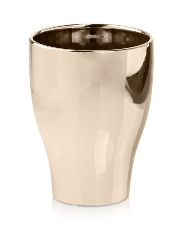  Donica ceramiczna 14cm-18h , Moon, 31.096.18, kolor złoty (lustrzany)