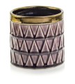  Donica ceramiczna 14cm-14h , Vintage, 09.124.14, kolor fioletowy & złoty - 1