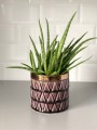  Donica ceramiczna 14cm-14h , Vintage, 09.124.14, kolor fioletowy & złoty - 3