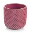  Donica ceramiczna 14cm-13h , Vintage, 05.279.14, kolor ciemny różowy - 1